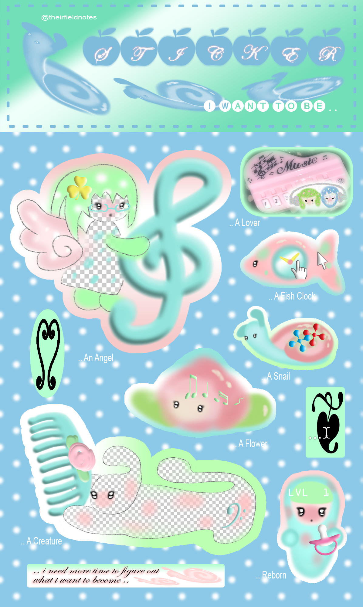 I WANT TO BE.. STICKERS