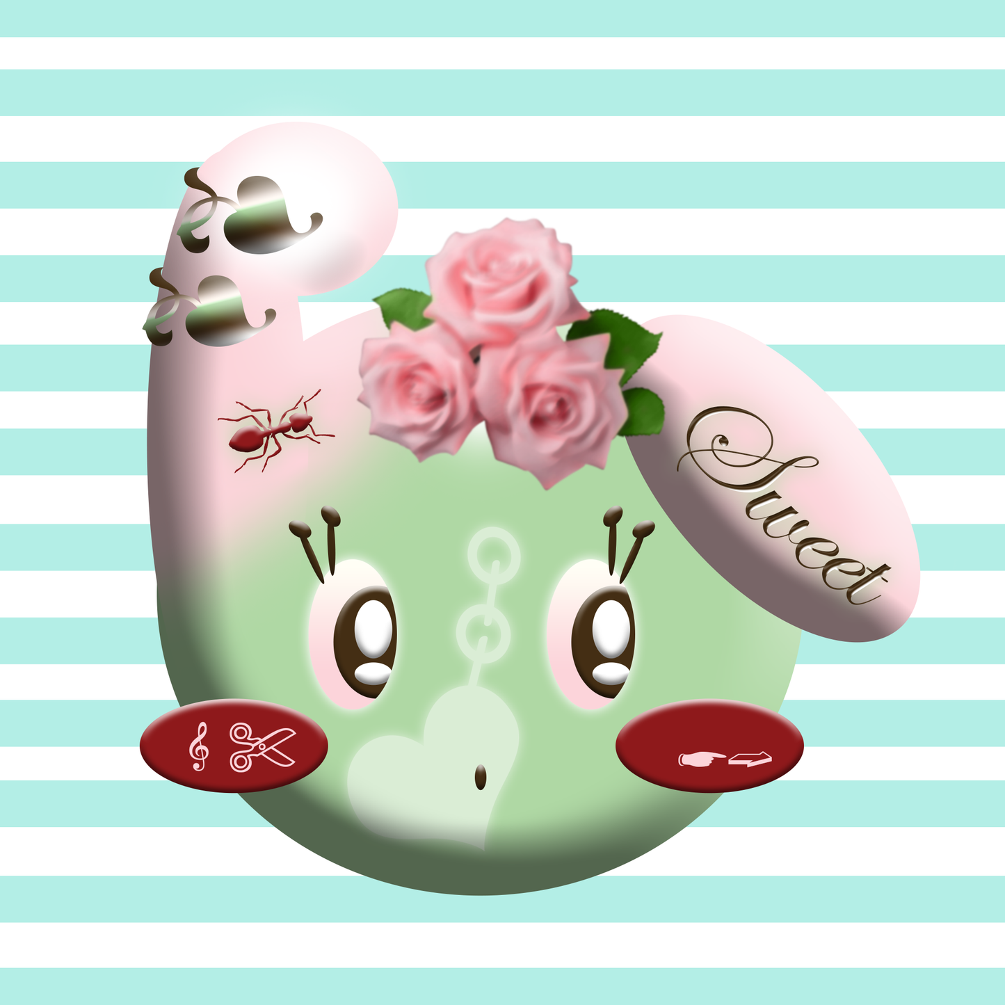 SWEET LIKE PANDAN CAKE STICKER