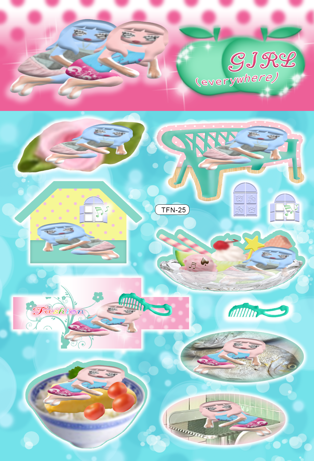 GIRL (EVERYWHERE) STICKERS