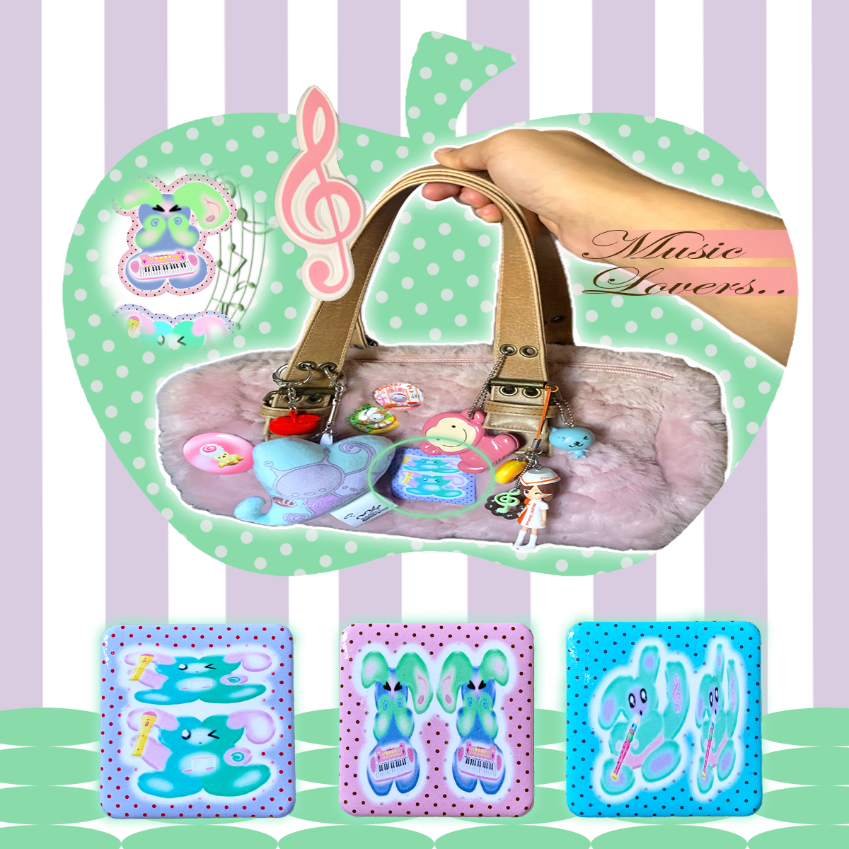 MUSIC LOVERS SQUARE PIN