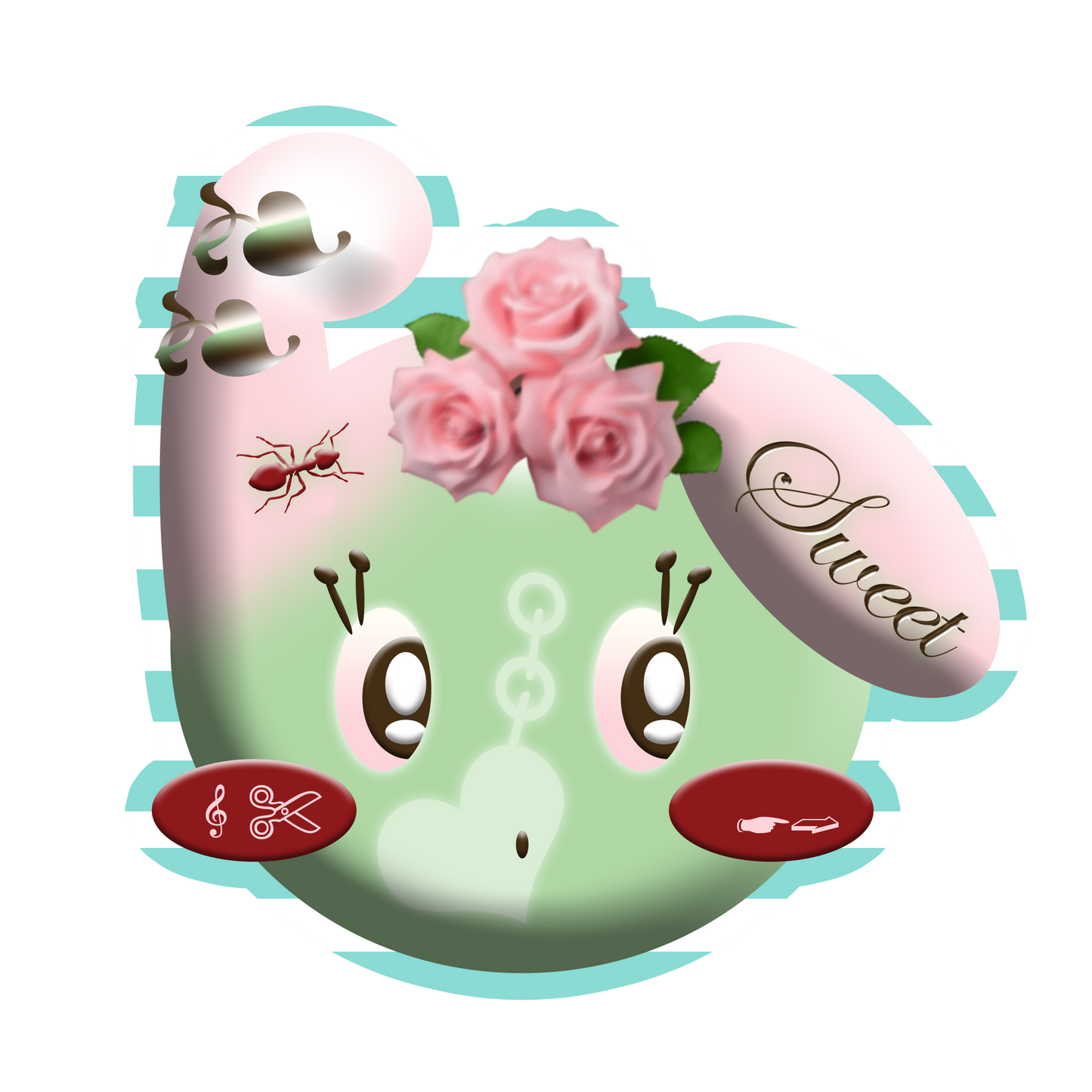 SWEET LIKE PANDAN CAKE STICKER